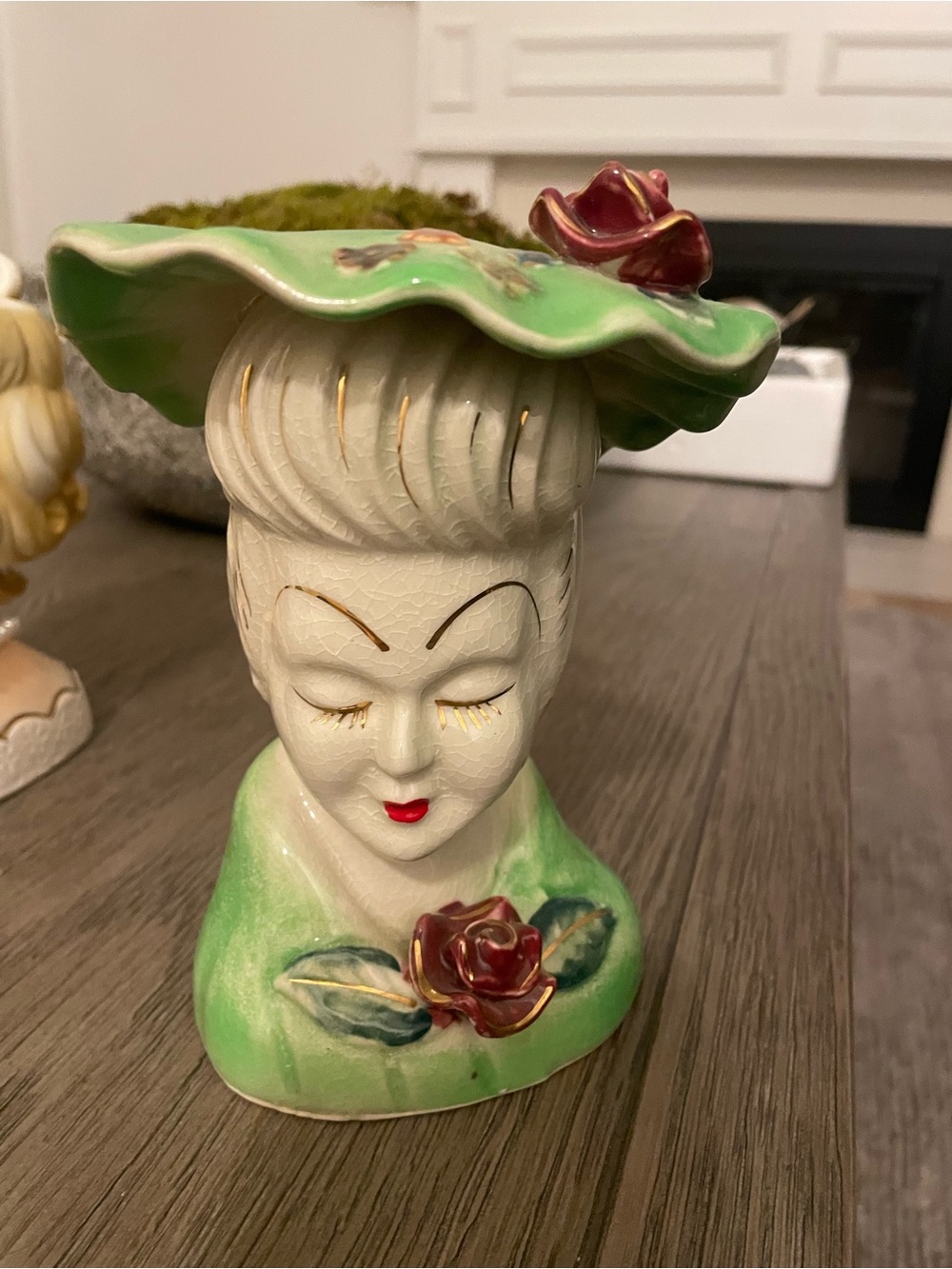 Vintage Lady Head Vase